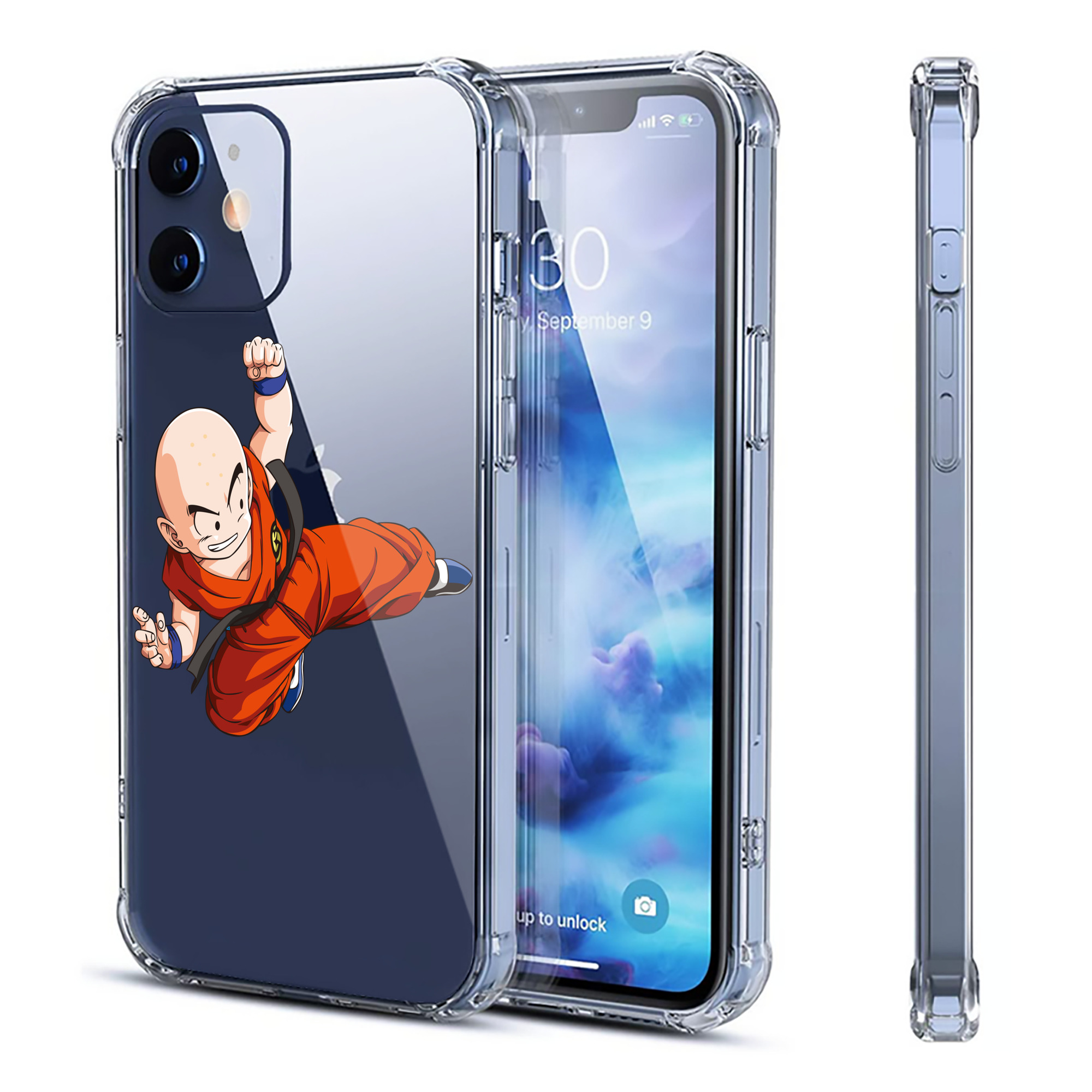 （画像用） ドラゴンボール クリリン DRAGON BALL krillin 【iPhone 12シリーズ対応】透明スマホケース（クリアソフトケース）